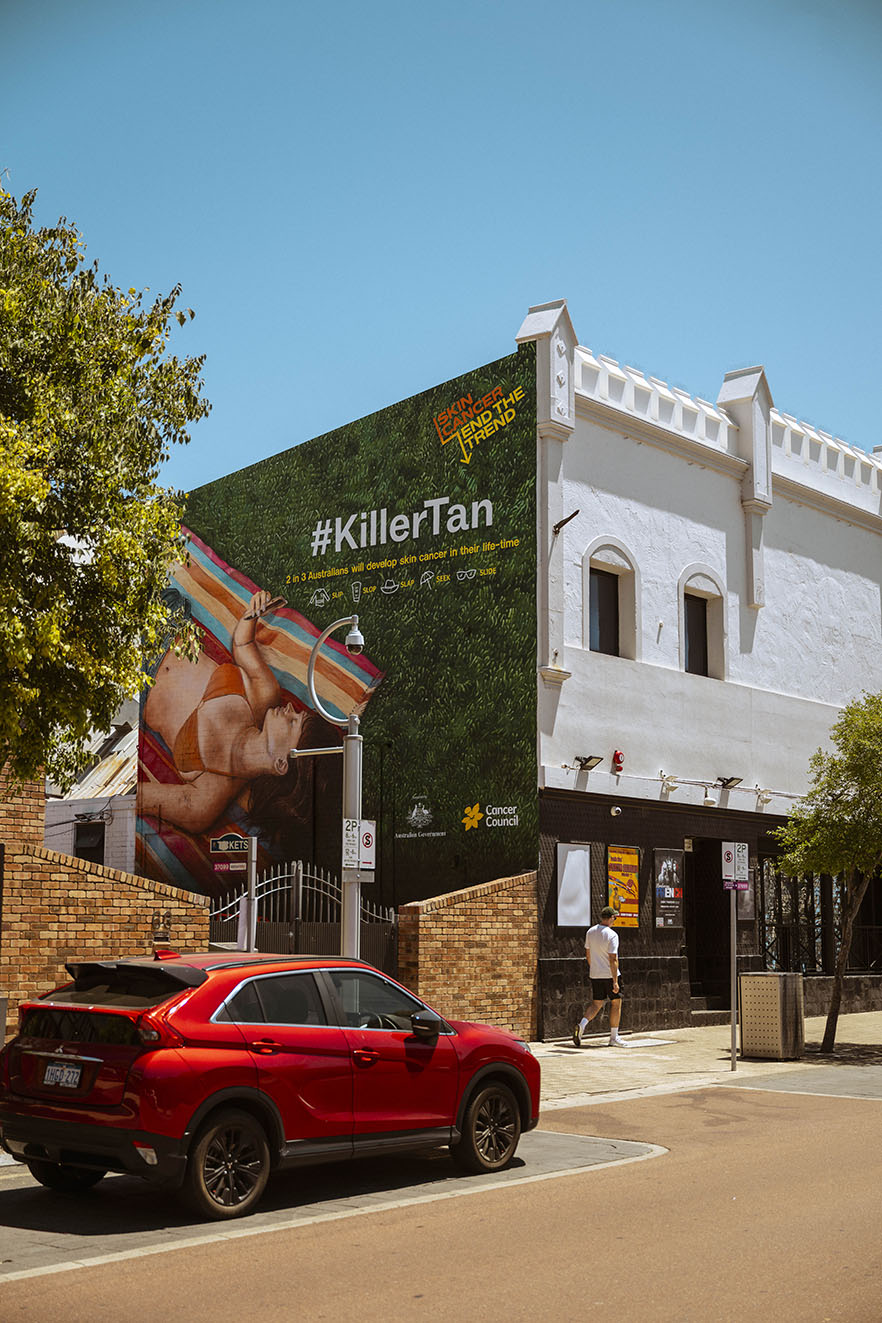 Blank Walls illuminates Northbridge with hand-painted mural for Cancer Council Australia