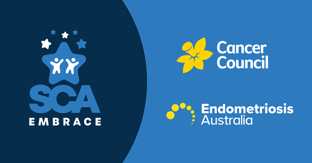 SCA Embrace announces new charity partnerships with Endometriosis Australia and Cancer Council
