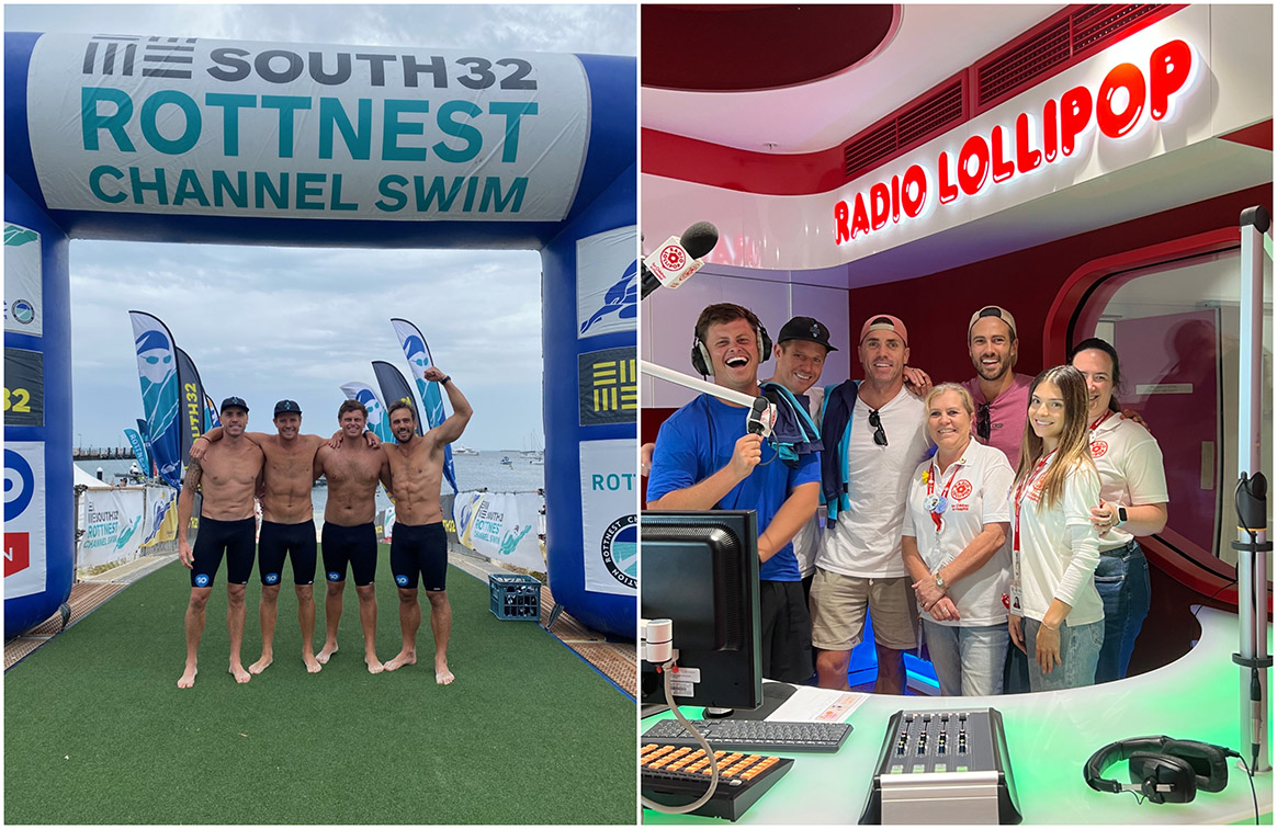 Saturday’s weather affected Rottnest Channel Swim once again sponsored by Network 10