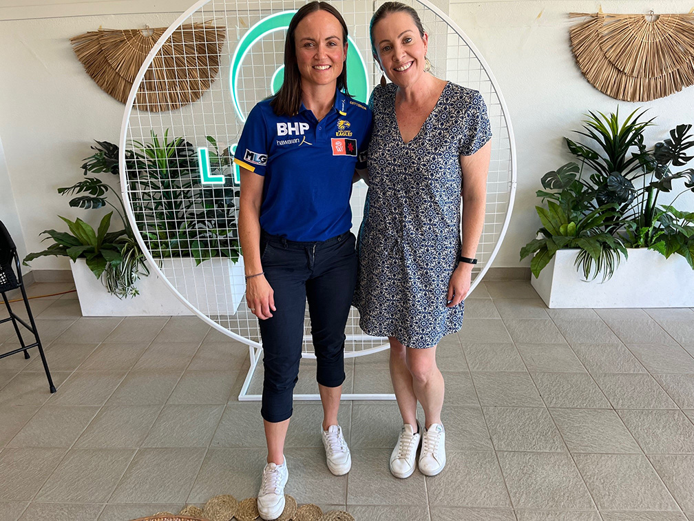 Daisy Pearce visits SCA Perth for IWD