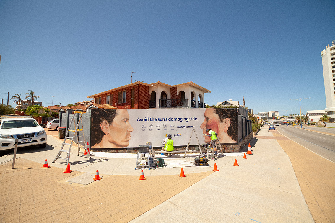 Scarborough Beach Mural gives reminder of important sun safety message