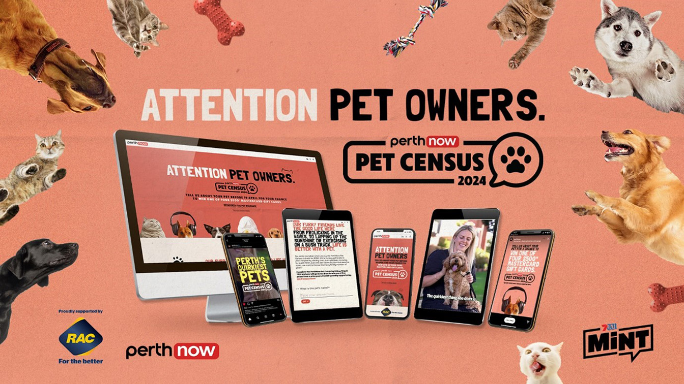 SWM’s in-house creative content studio, MINT launches The 2024 PerthNow Pet Census