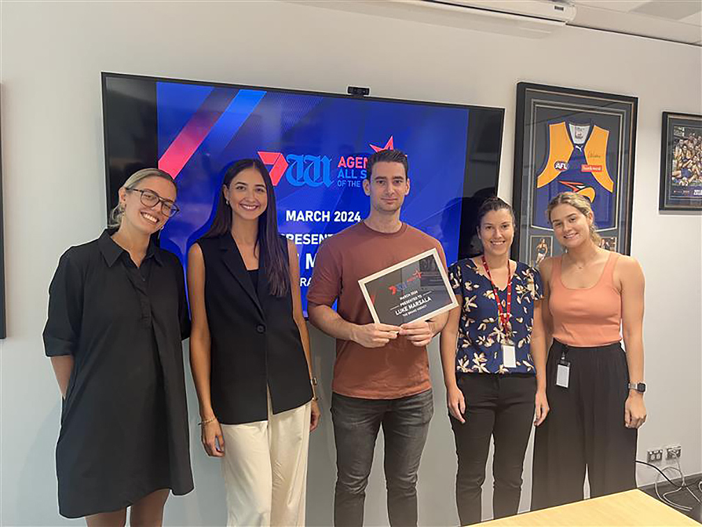 The Brand Agency’s Luke Marsala named as Seven West Media’s Agency All-Star for March