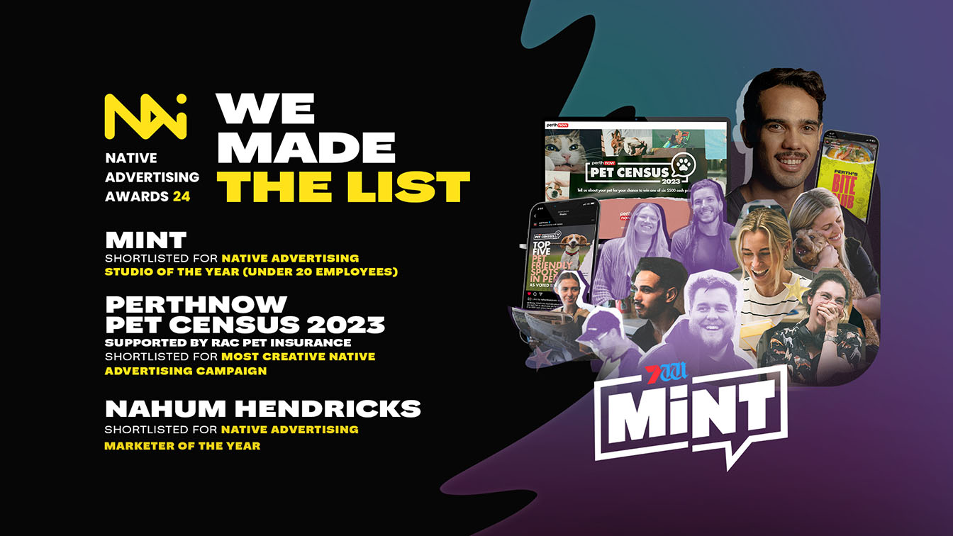 Seven West MINT shortlisted at international Native Advertising Awards 2024