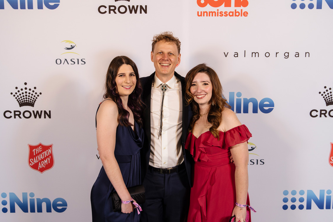 Good times in front of the Oasis Ball Media Wall