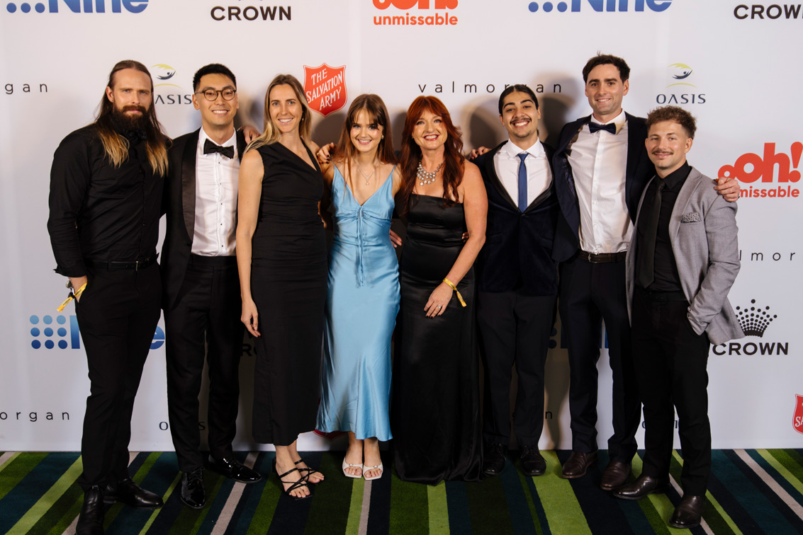 Good times in front of the Oasis Ball Media Wall