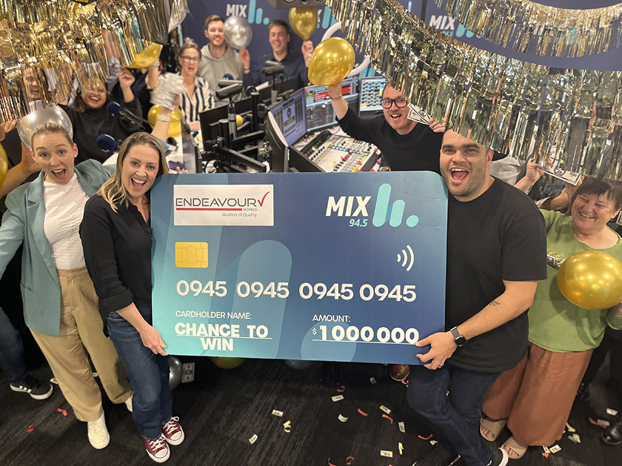 Mix94.5’s Pete & Kymba Breakfast show offering the chance to win $1,000,000 cash