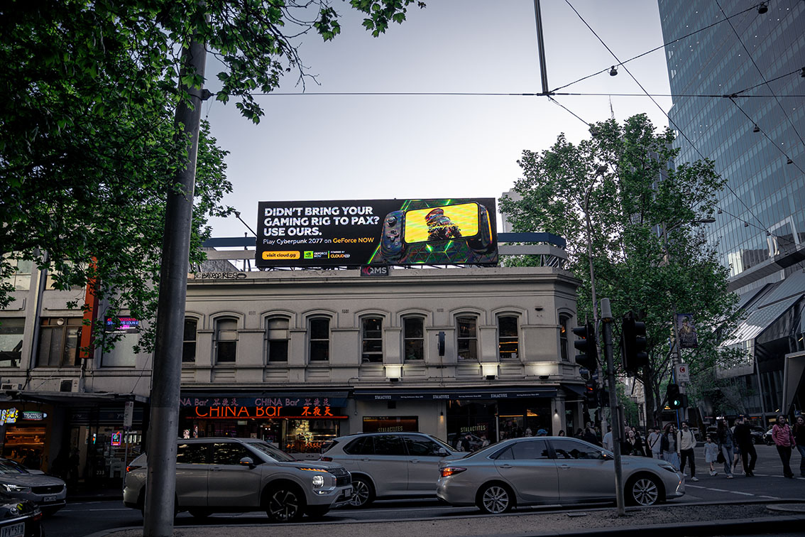 GeForce NOW brings cloud gaming to life with PAX Australia OOH campaign via MITP and M&W