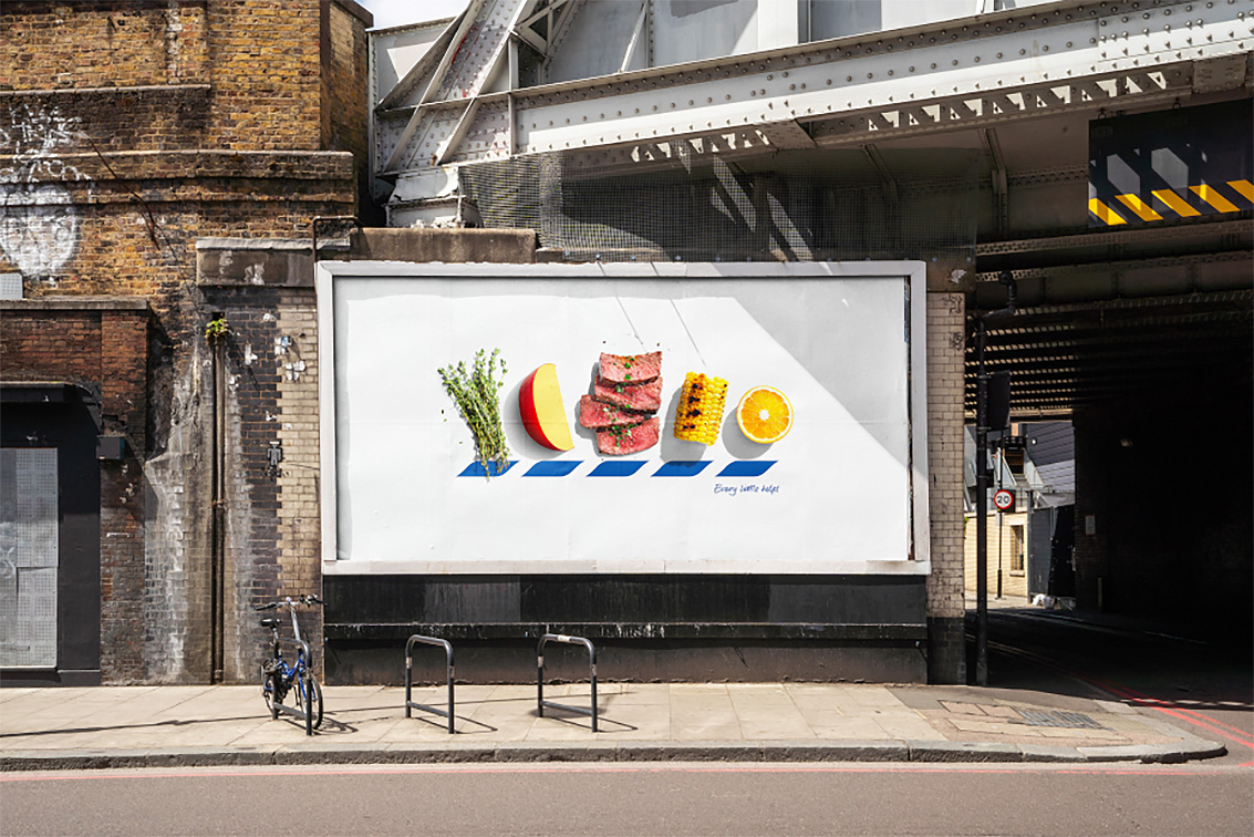 Seen+Noted: BBH London uses food to recreate Tesco’s iconic logo via new OOH campaign