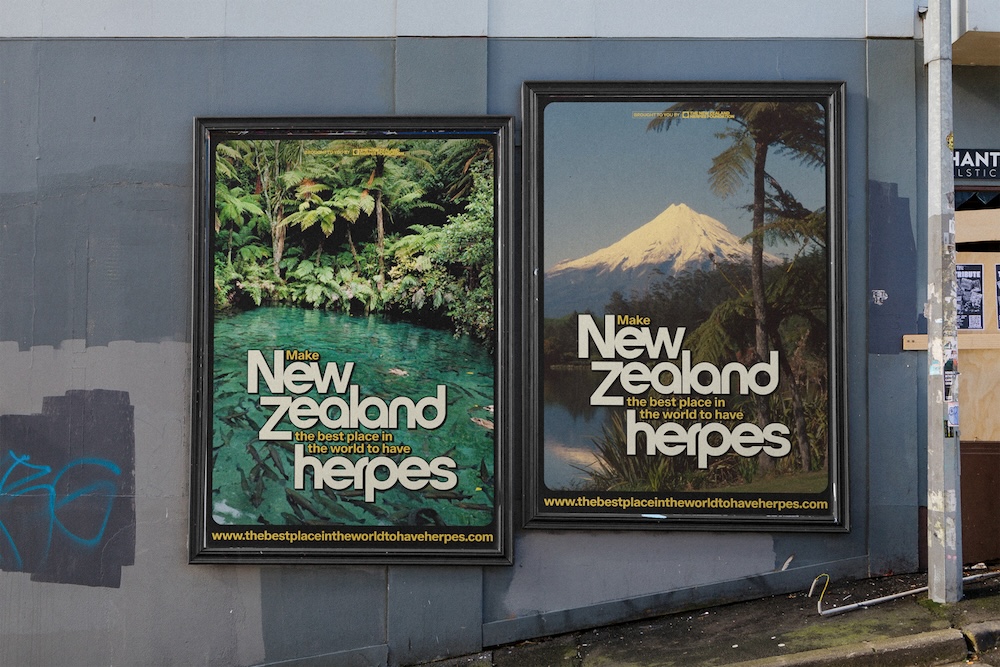 Seen+Noted: NZHF challenges NZ to become the best place in the world to have herpes in new behaviour-change campaign via Motion Sickness