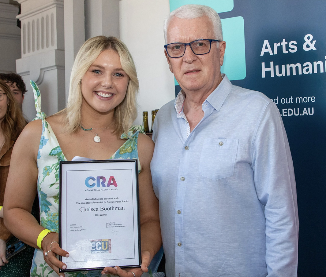Chelsea Boothman named recipient of the ECU Commercial Radio and Audio prize