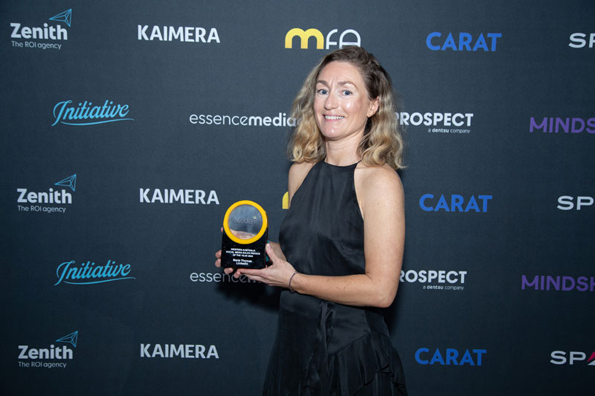 Yahoo goes back to back at the Media i Awards as WA Sales Team of the Year: Caitlin Buck, Isabella Maynard, Jess Cameron, Marie Thomas, Sebastian Tatur + Siahn Nardi the individual winners