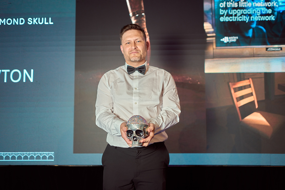 VML takes home 6 PADC Gold Skulls: Brendan Morrow named Emerging Talent of the Year and Tim Newton named Art Director of the Year and overall PADC Diamond Skull winner