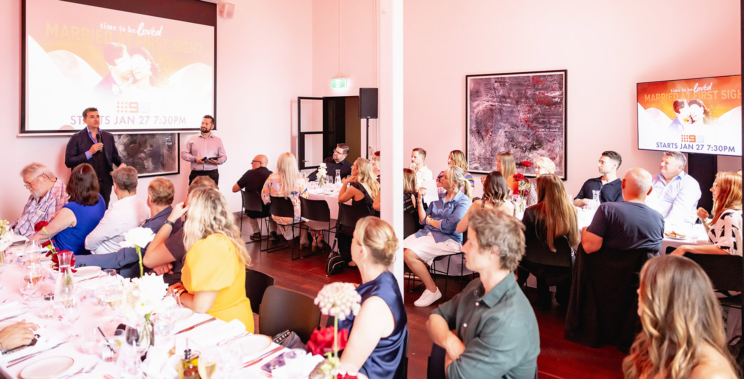 Local media party at Nine Perth’s big launch of Married At First Sight 2025