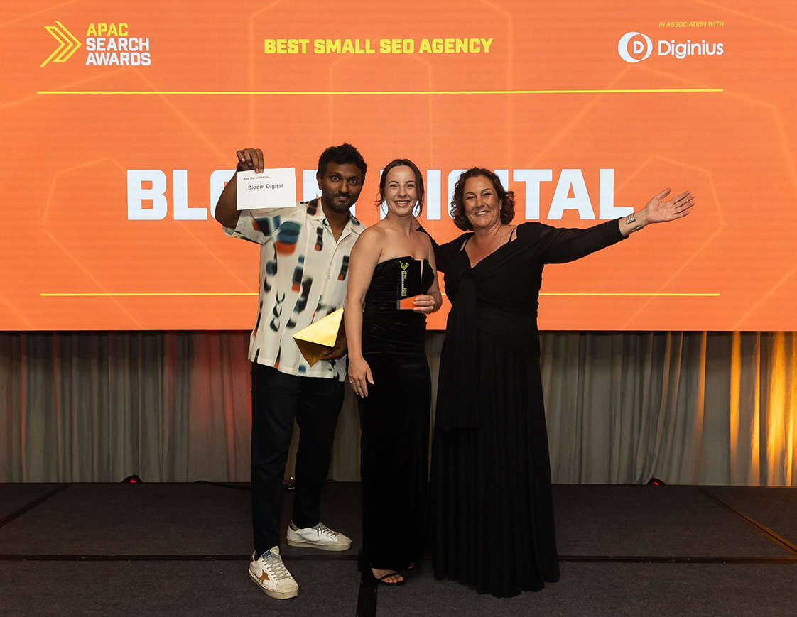 Bloom Digital awarded Best Small SEO Agency at the 2025 APAC Search Awards