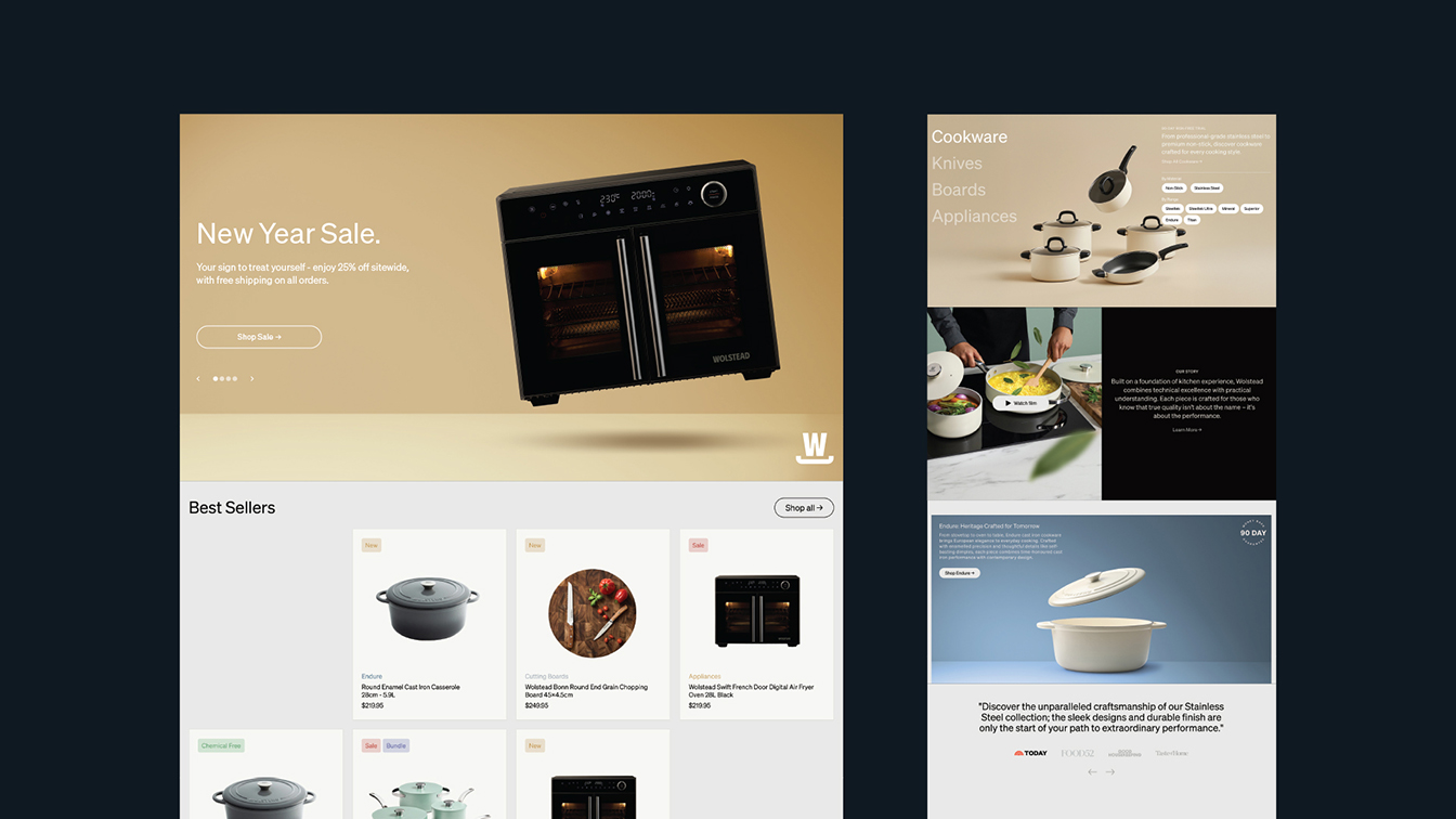 Block elevates Kitchen Warehouse’s Wolstead brand with a confident new identity
