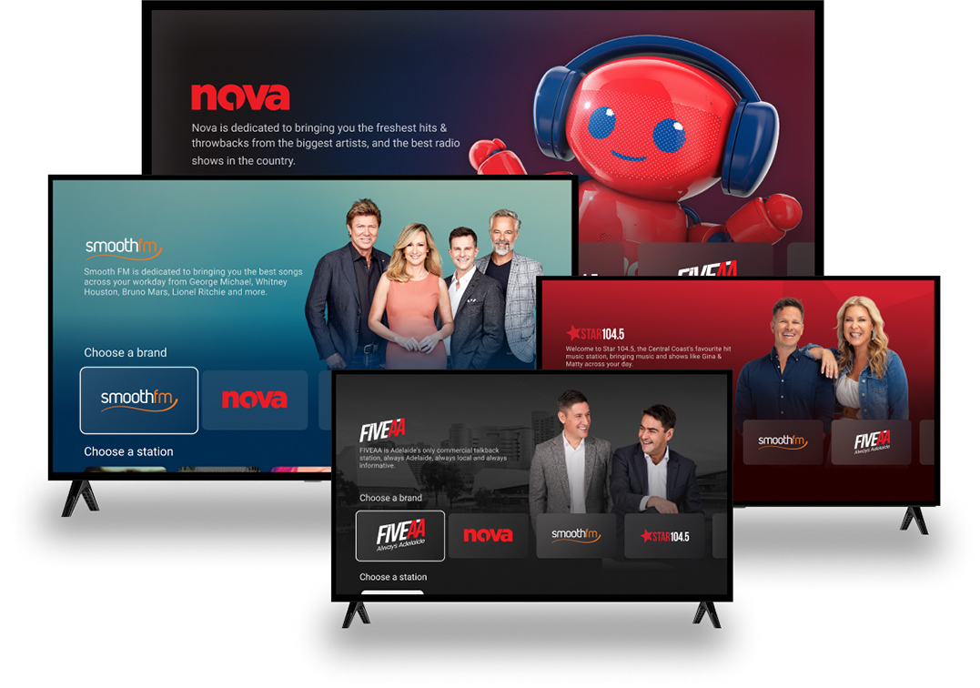 NOVA Entertainment launches Australia’s only commercial radio apps available on Smart TVs
