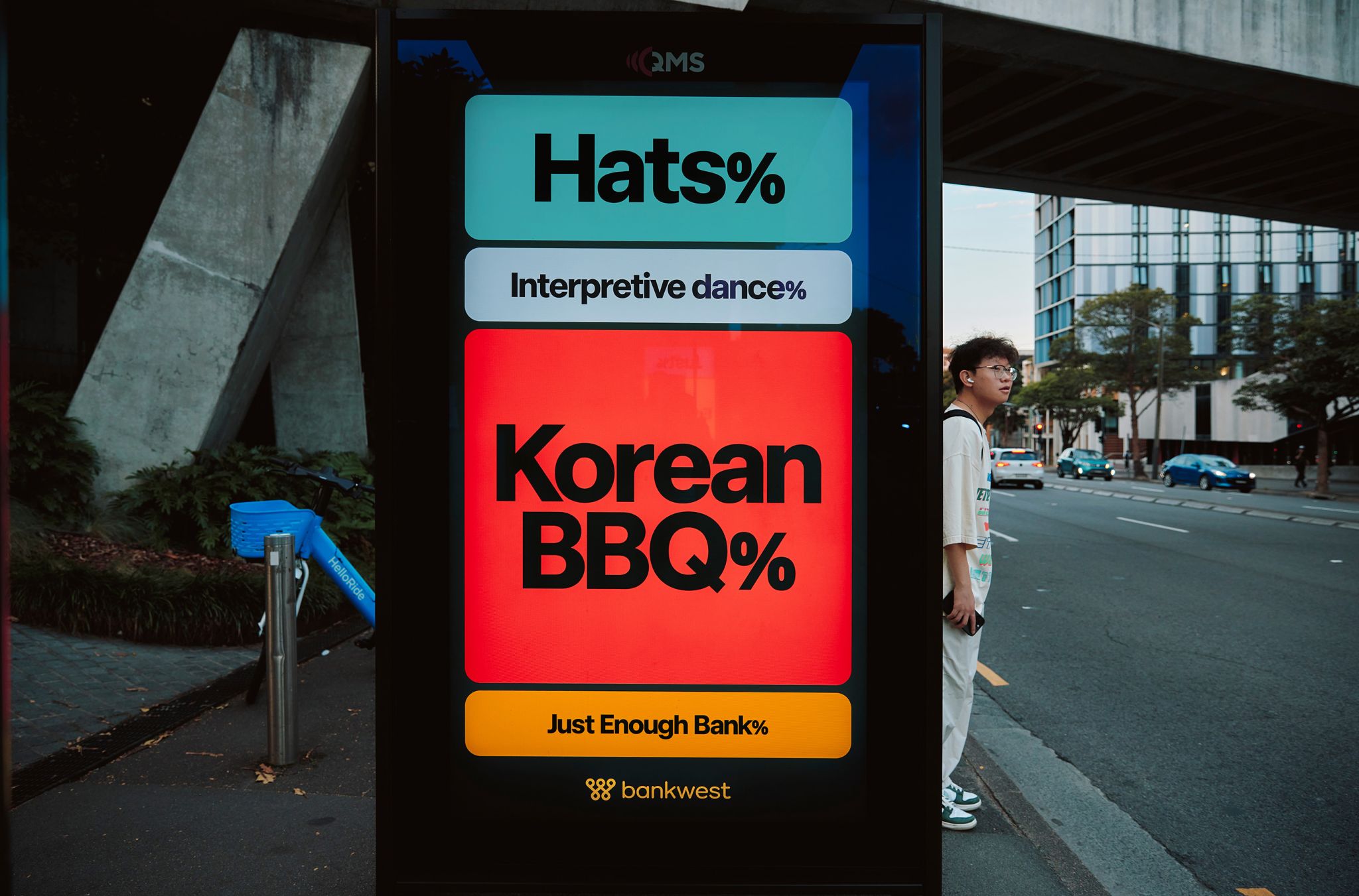 Bankwest unveils more playful OOH work for its ‘Just Enough Bank’ campaign via BMEOF