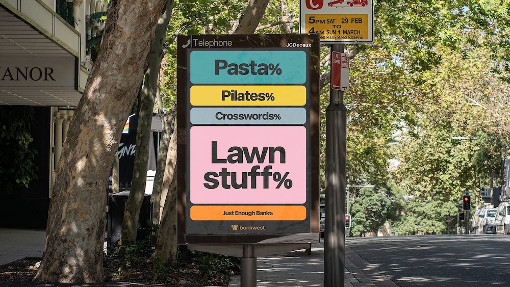 Bankwest unveils more playful OOH work for its ‘Just Enough Bank’ campaign via BMEOF