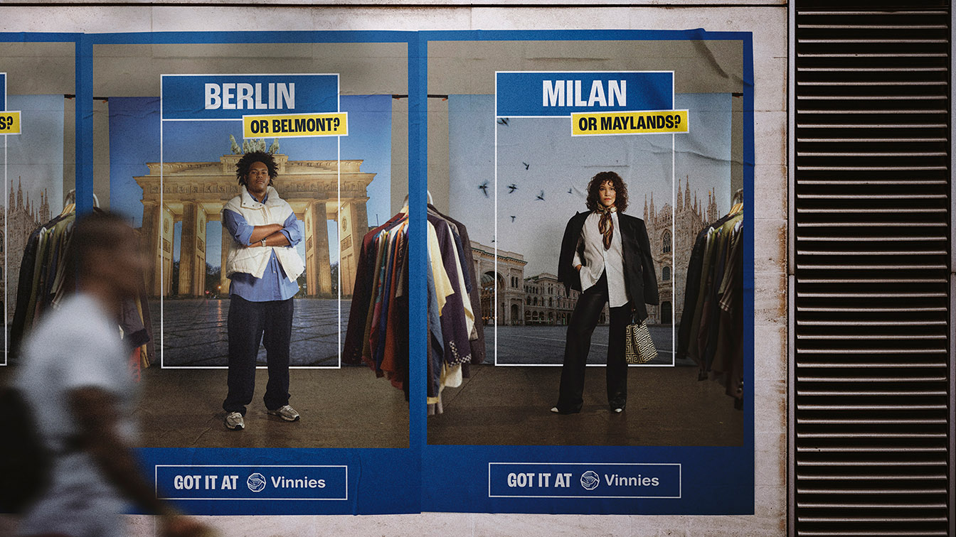 “Got it at Vinnies” campaign via Wildlings turns WA suburbs into fashion capitals