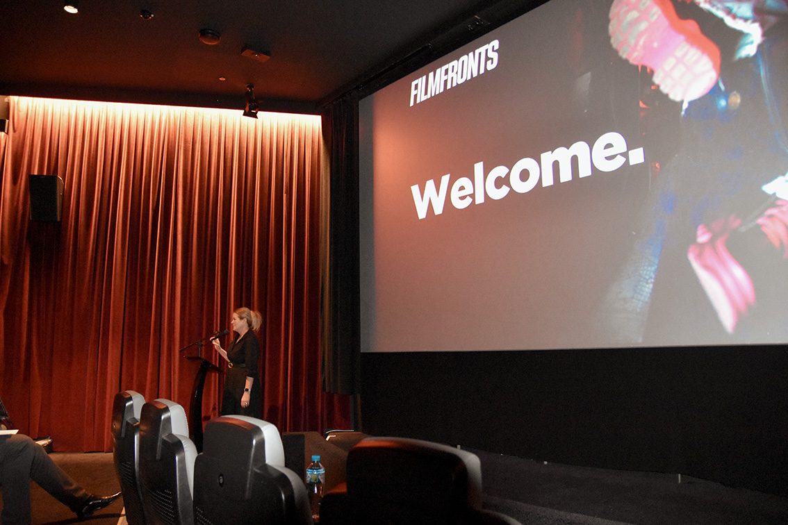 Val Morgan hosts clients at FilmFronts with industry insights and upcoming hits