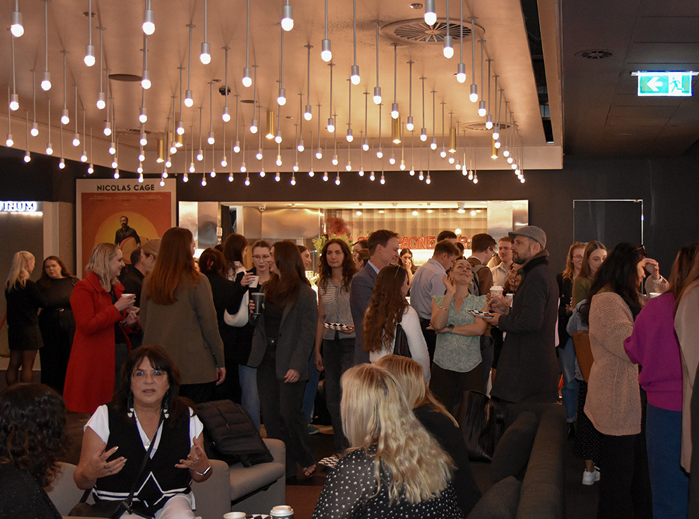 Val Morgan hosts clients at FilmFronts with industry insights and upcoming hits