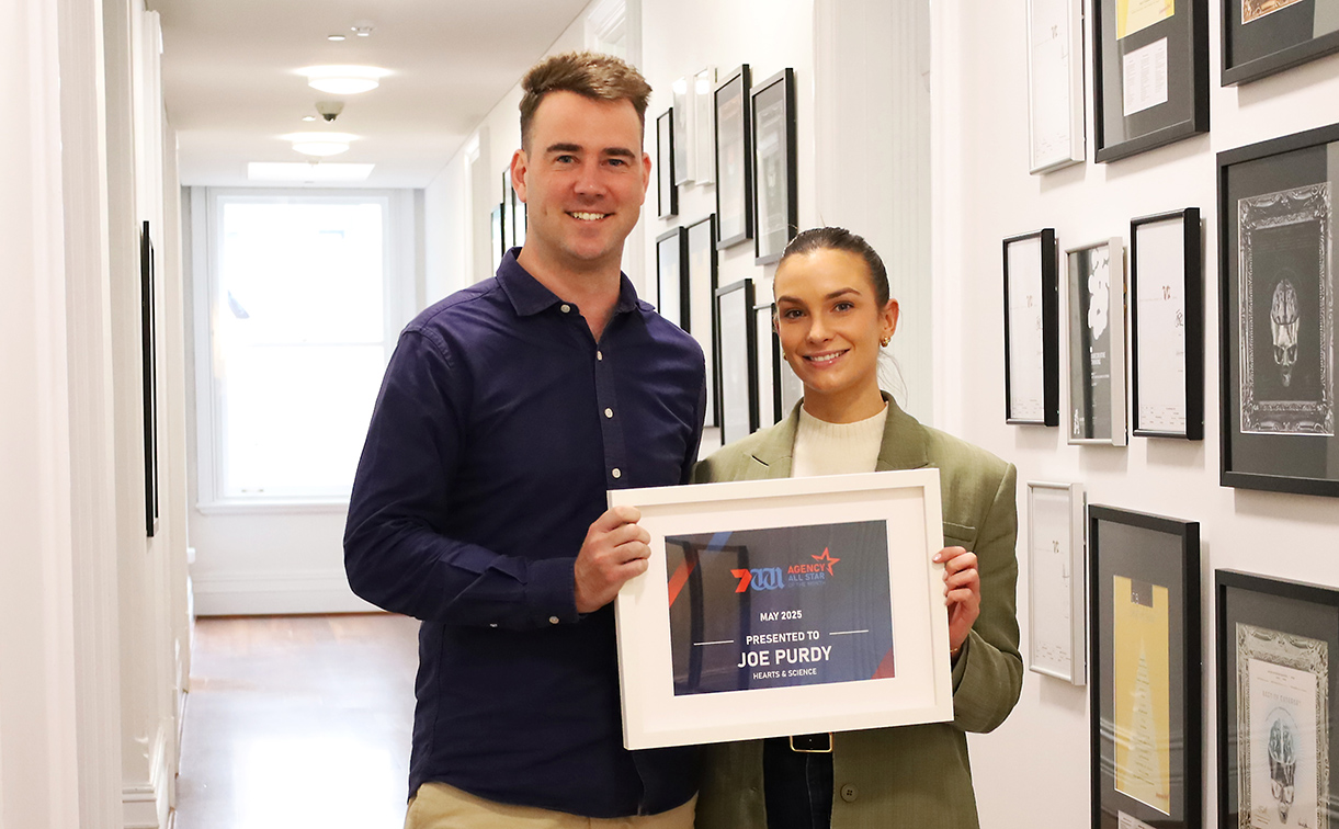Joe Purdy from Hearts & Science named Seven West Media’s Agency All-Stars winner for May