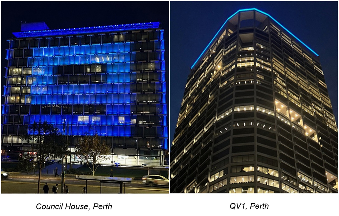 Perth lights up in blue to celebrate Channel 9 Perth’s 60 years
