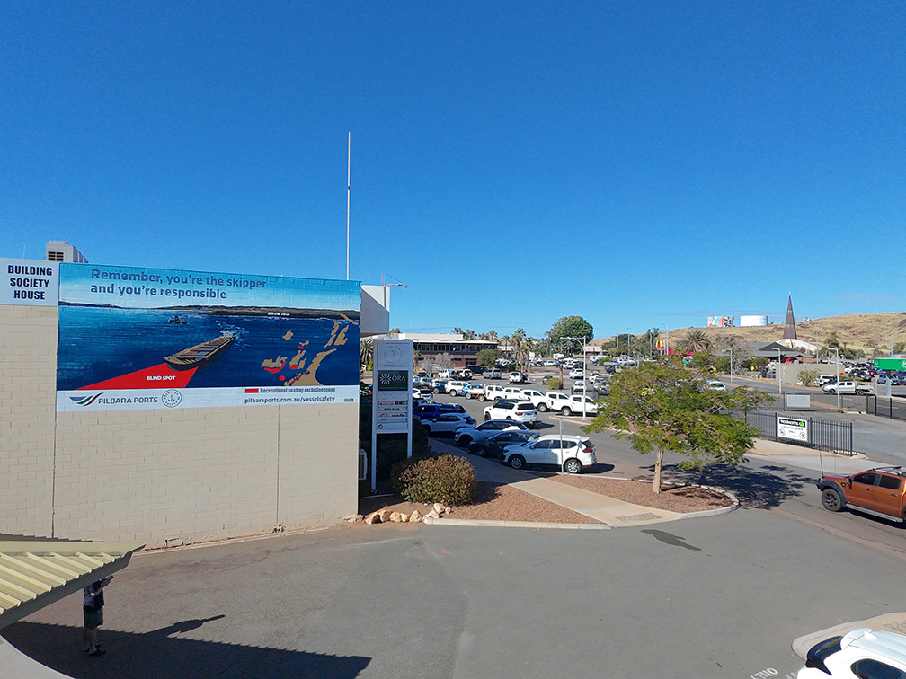 Mural Media and Pilbara Ports Launch Boat Safety Mural in central Karratha