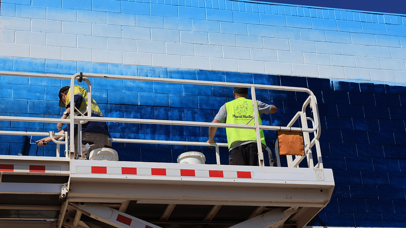 Mural Media and Pilbara Ports Launch Boat Safety Mural in central Karratha