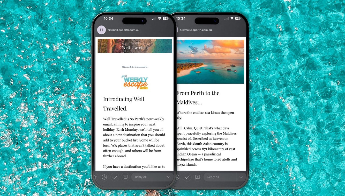 So Perth launches Well Travelled: a weekly email inspiring Perth locals to travel