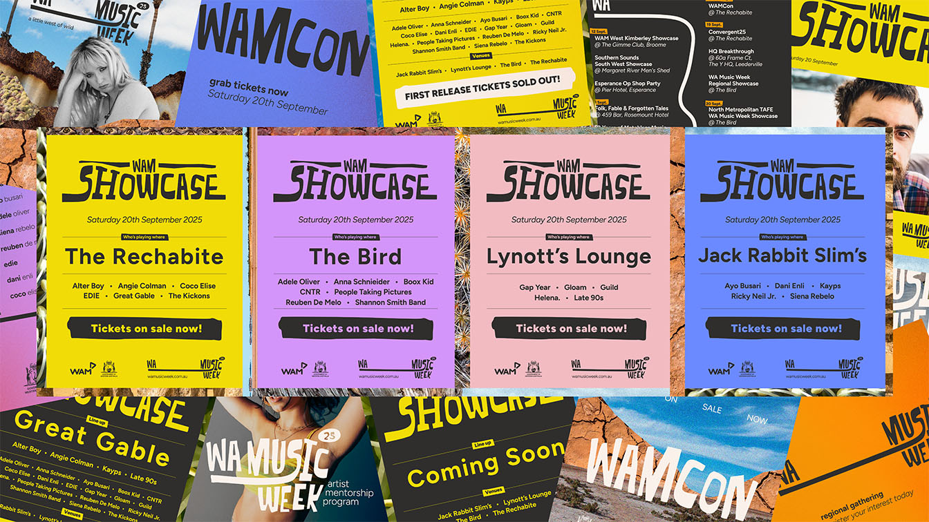 Berlin and West Australian Music capture WA’s wild music spirit in new brand identity