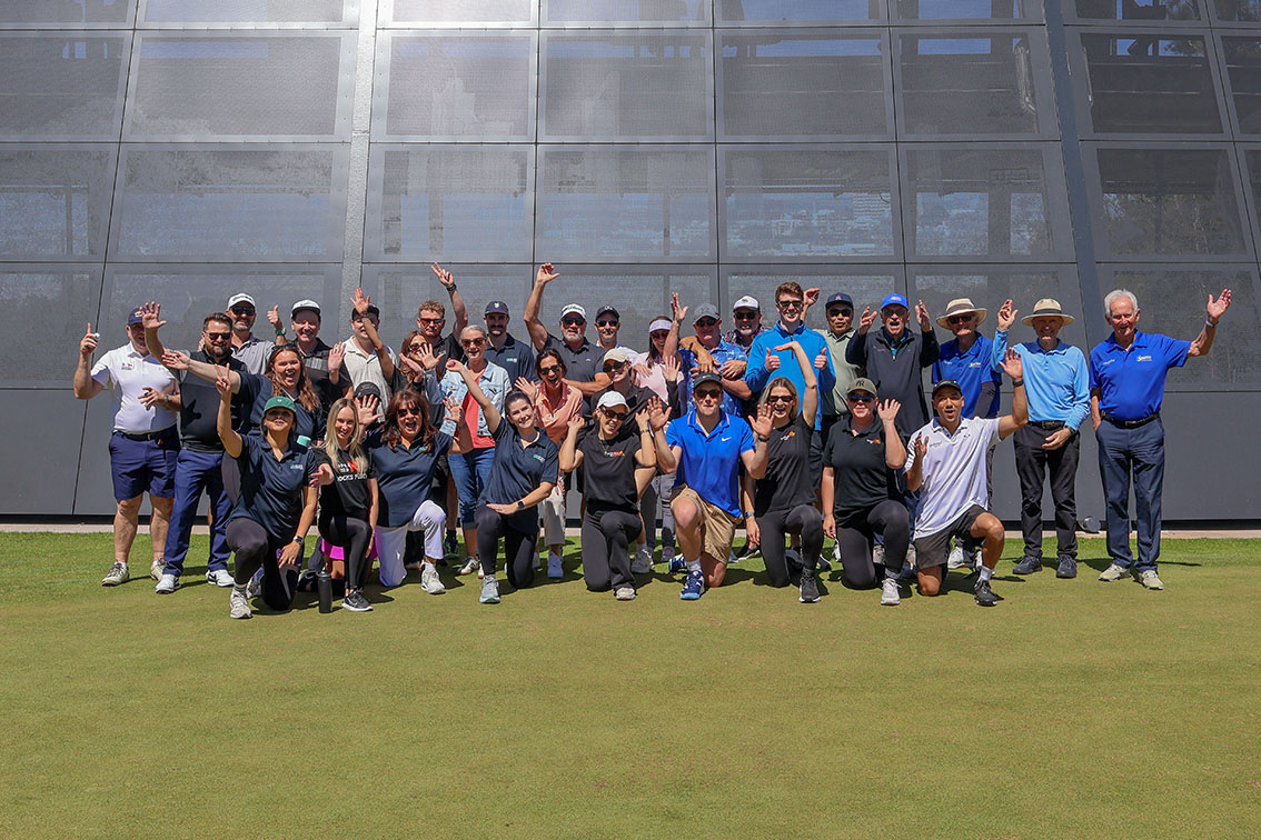 Longreach and Perth’s media industry tee off for Perron Institute at annual golf day