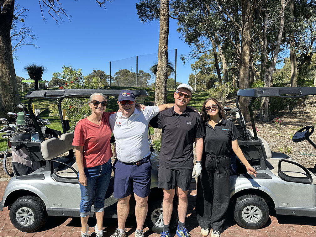 Longreach and Perth’s media industry tee off for Perron Institute at annual golf day
