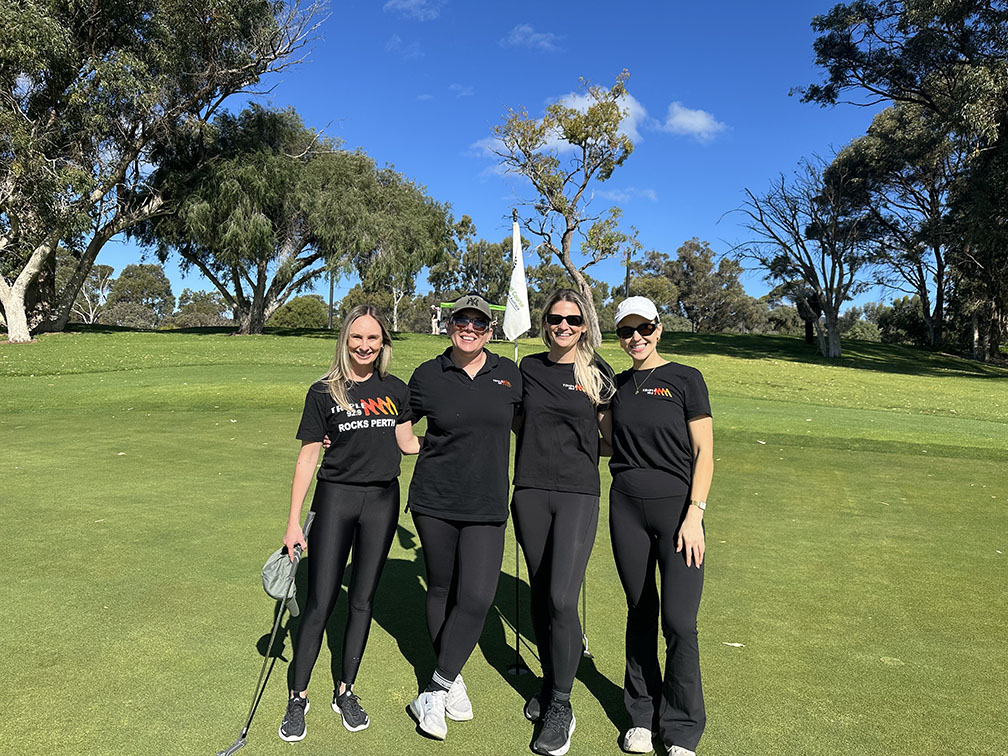 Longreach and Perth’s media industry tee off for Perron Institute at annual golf day