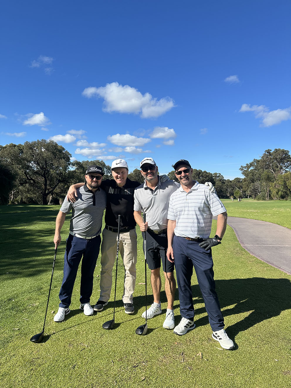 Longreach and Perth’s media industry tee off for Perron Institute at annual golf day