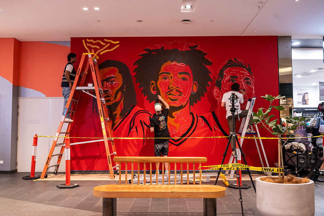 Made You Look unveils new mural for P&N Bank and Wildcats’ NBL26 Indigenous Round