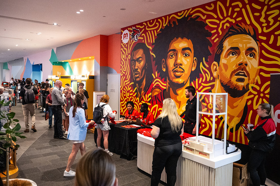 Made You Look unveils new mural for P&N Bank and Wildcats’ NBL26 Indigenous Round