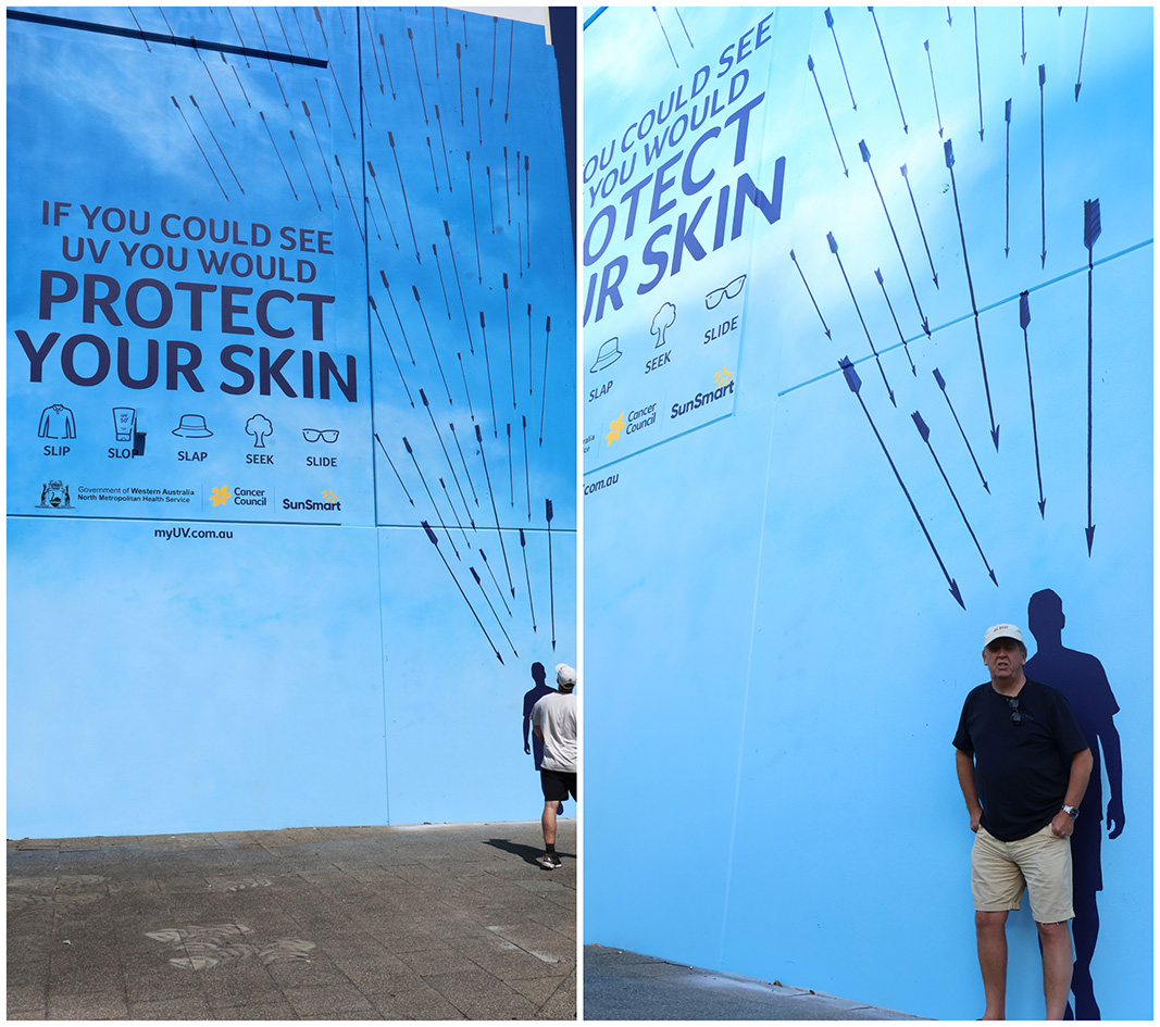 Giant new Mural Media and Cancer Council WA mural warns Perth to “see” invisible UV
