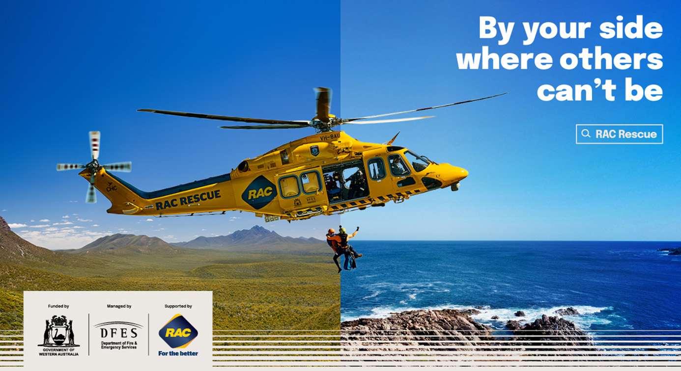 DFES shows RAC Rescue helicopters are By your side in new campaign via 303 MullenLowe