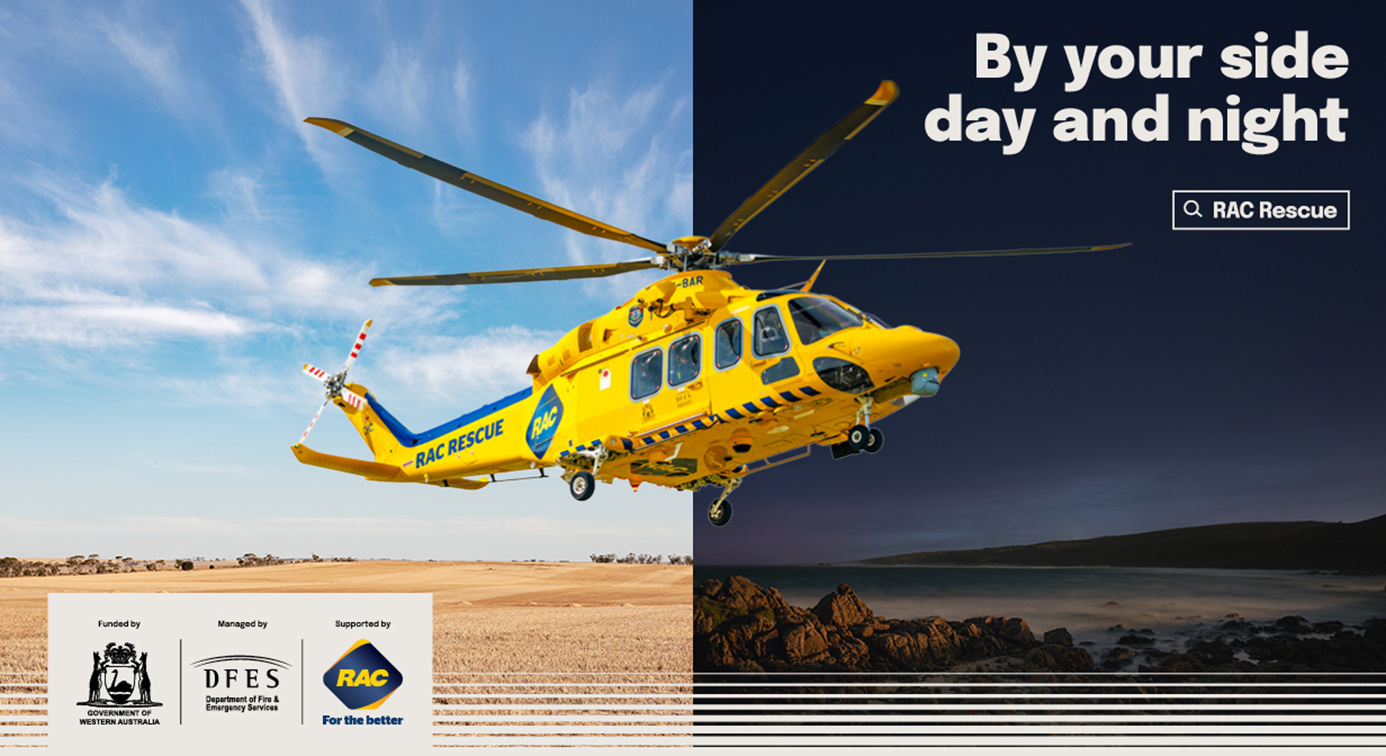 DFES shows RAC Rescue helicopters are By your side in new campaign via 303 MullenLowe