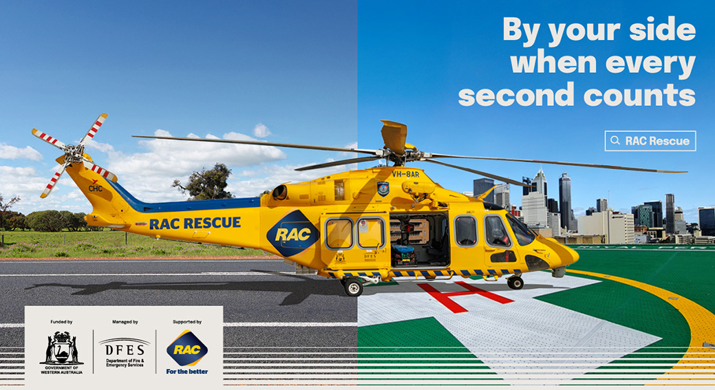 DFES shows RAC Rescue helicopters are By your side in new campaign via 303 MullenLowe
