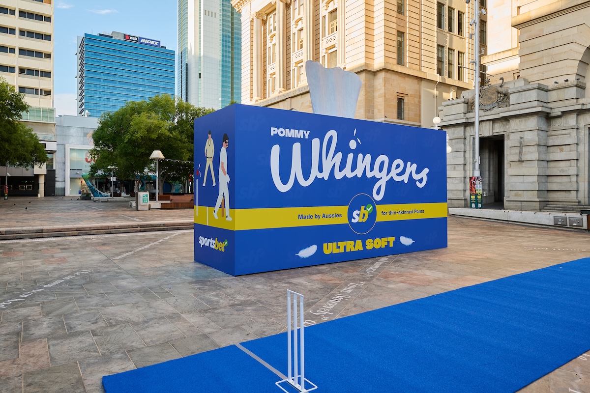 Sportsbet welcomes England Cricket Fans with giant tissue box activation in Perth