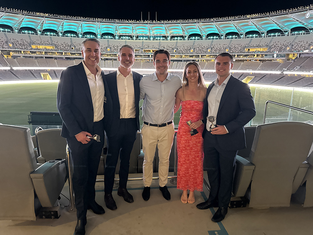 9News Perth reporters Erin Harwood, Owen Leonard and Paddy Sweeney recognised at the WA Football Media Guild Awards