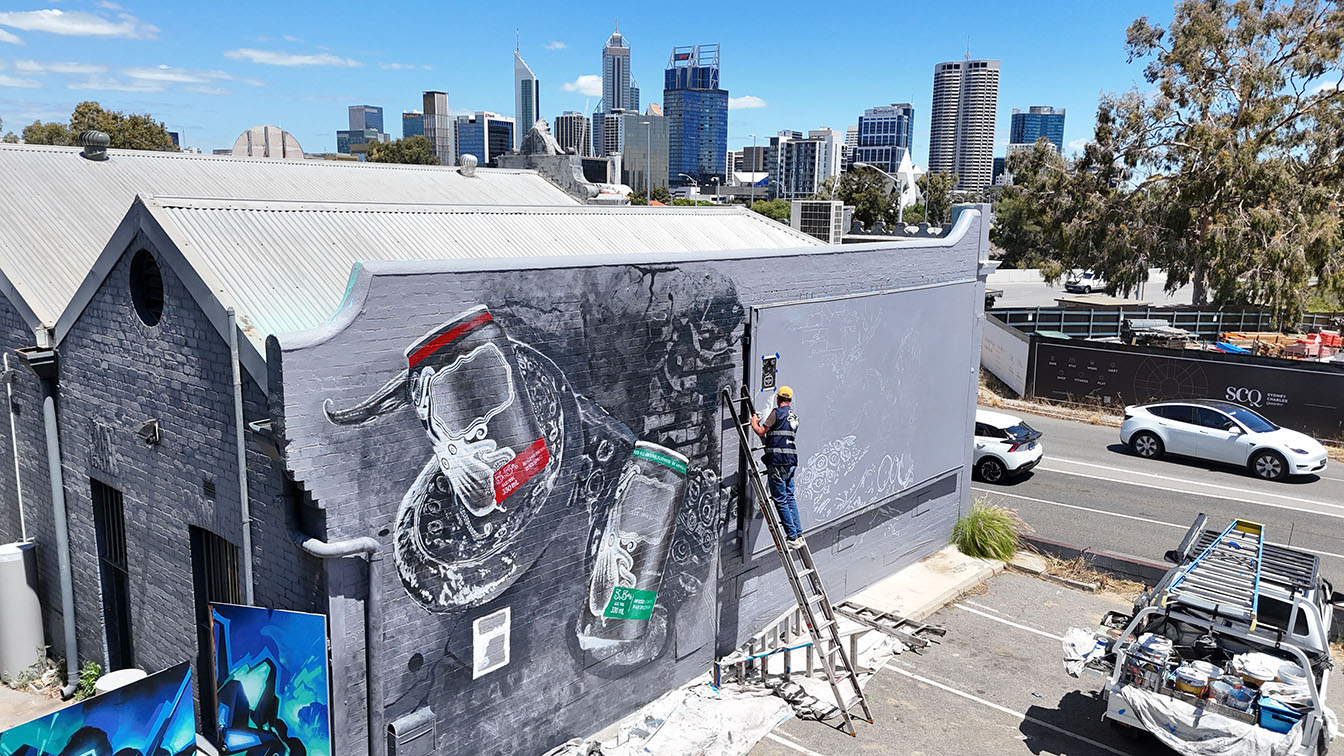 Made You Look Media unleashes the Kraken in North Perth with latest hand painted mural