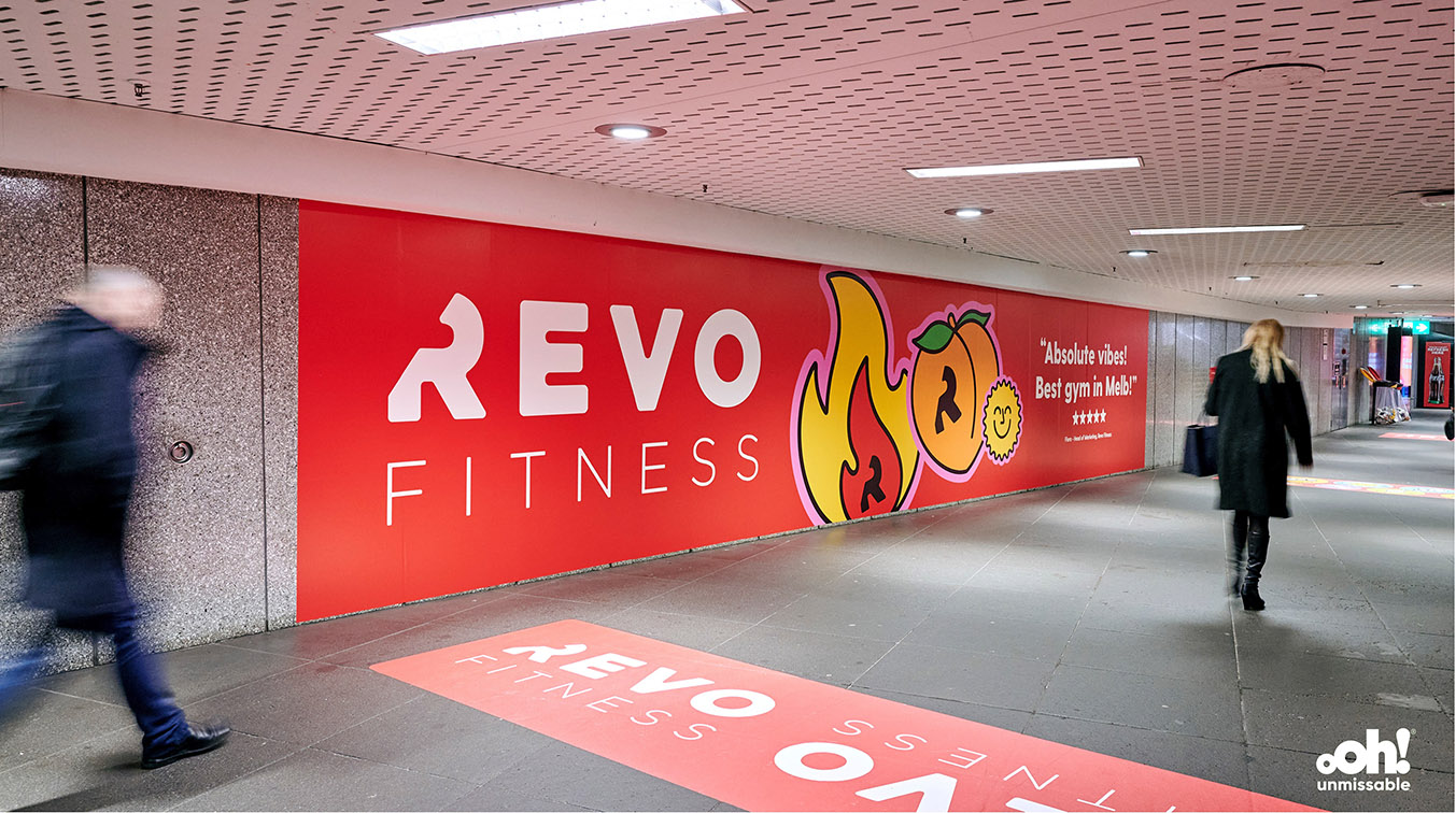 Revo Fitness partners with oOh!media for full-scale Parliament Station takeover in Melbourne