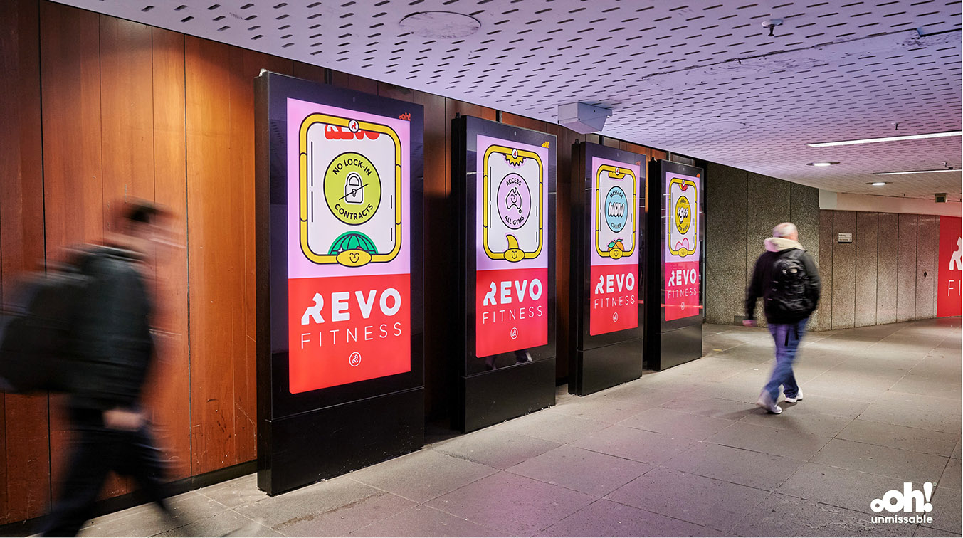 Revo Fitness partners with oOh!media for full-scale Parliament Station takeover in Melbourne