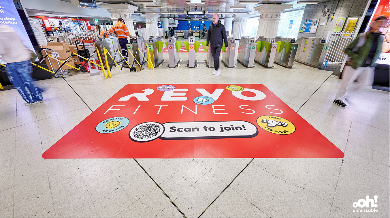 Revo Fitness partners with oOh!media for full-scale Parliament Station takeover in Melbourne