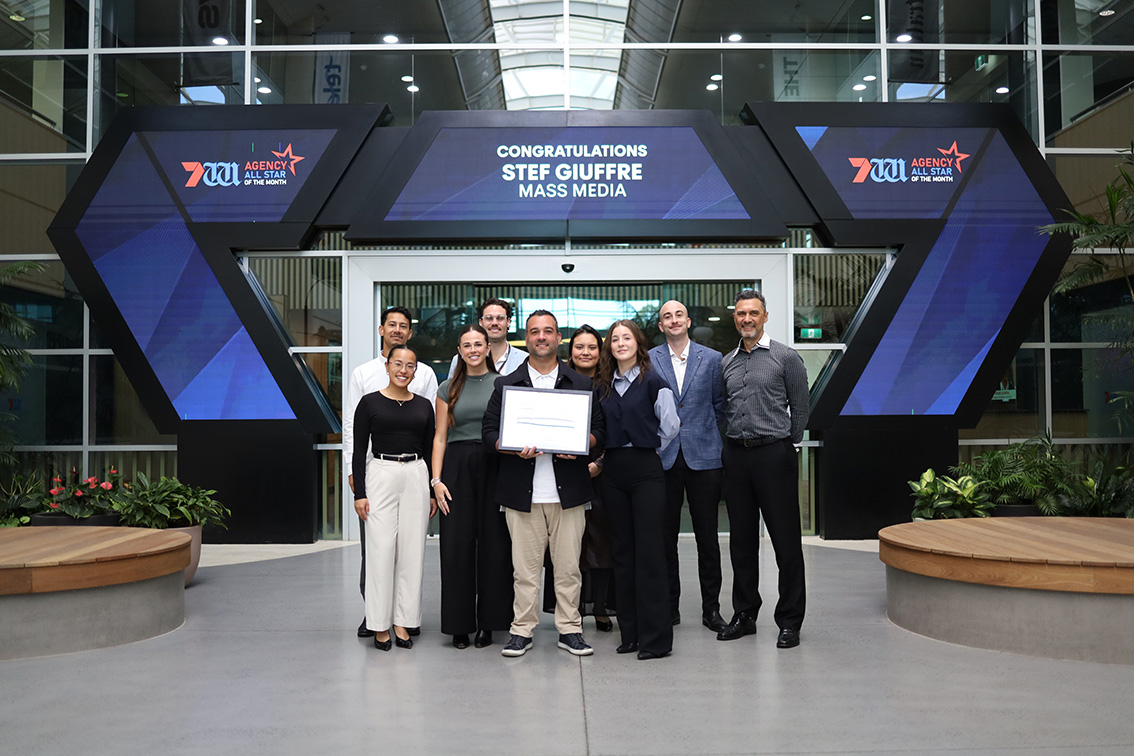 Mass Media’s Stefan Giuffre named Seven West Media’s Agency All-Star winner for July